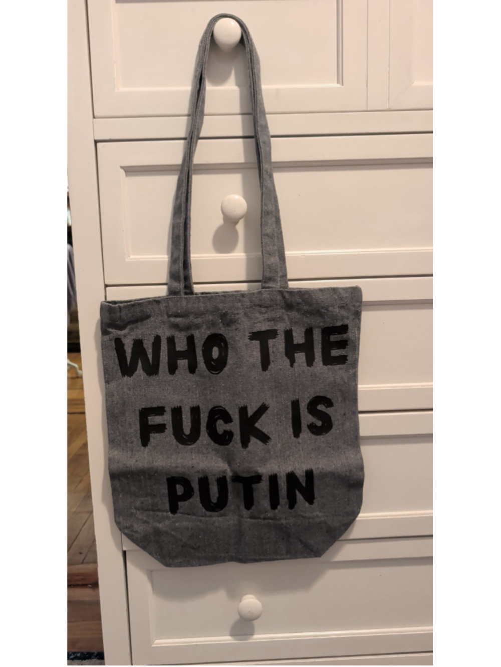 Women's Royal Vintage Grey Black Tote Bag One Size
